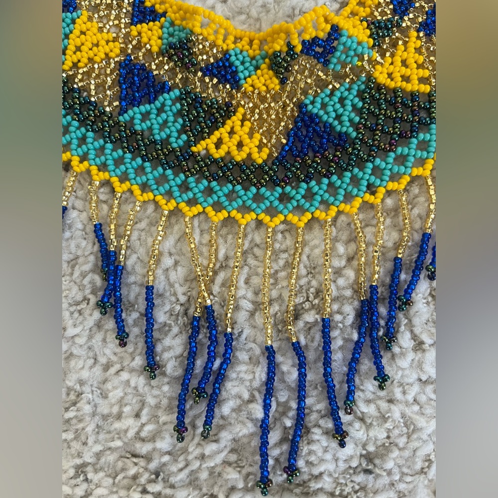 Handmade Traditional Mexican Necklace and Earrings - Picture 2 of 6